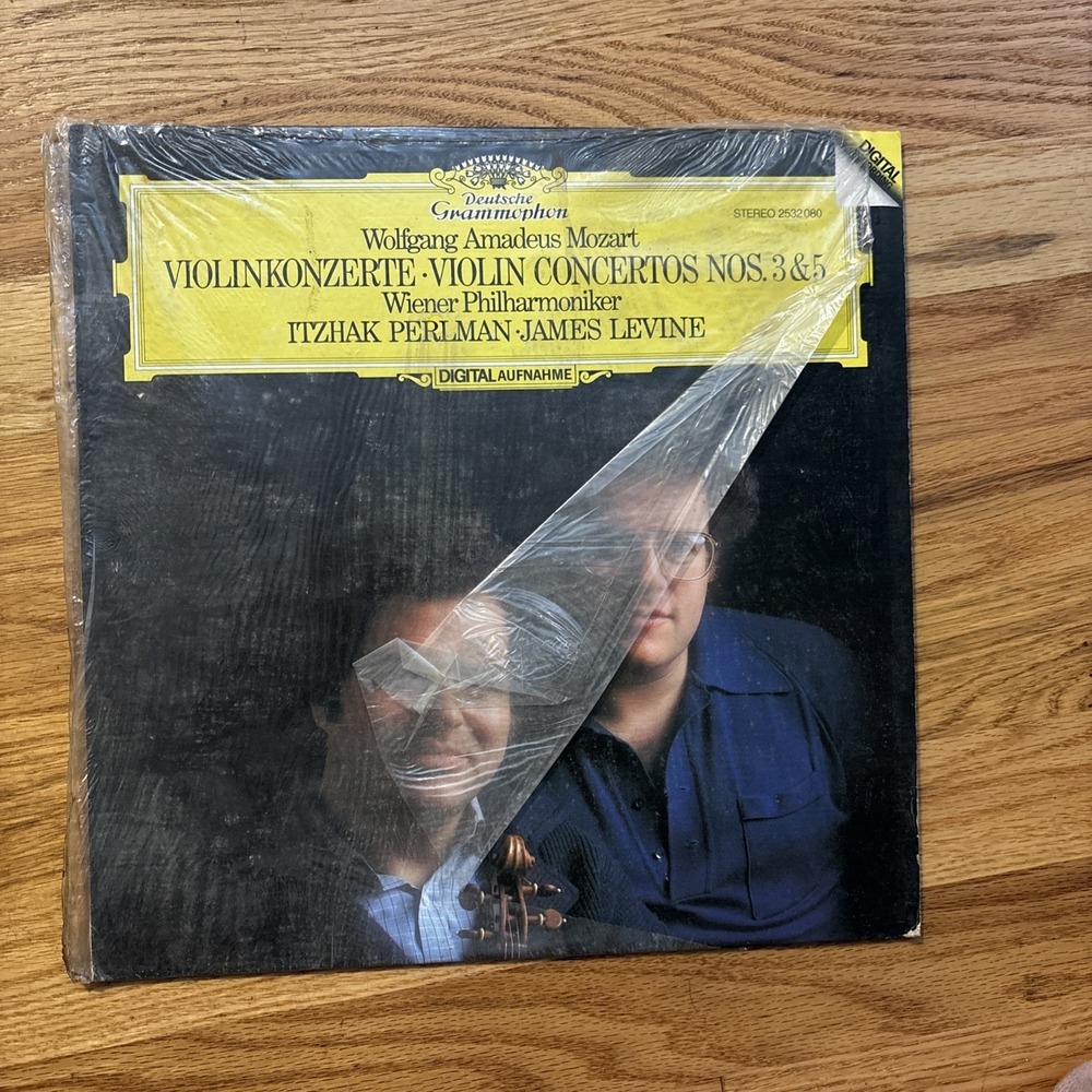 DGG DIGITAL 1983 Mozart PERLMAN Violin Concertos #3 #5 LEVINE Shrink 2532 080 EX